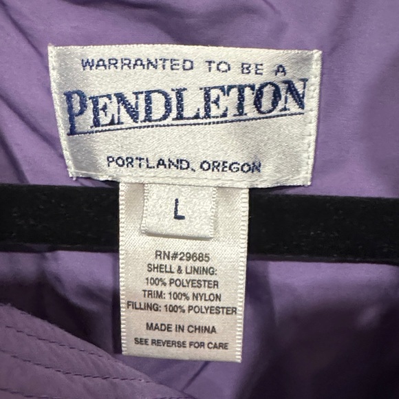 Pendleton Purple Quilted Women's Vest - Picture 2 of 7